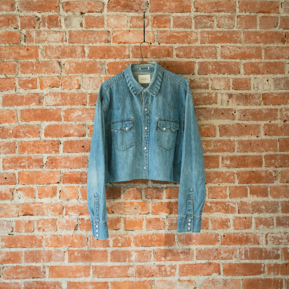 Western Laced Cropped Denim Shirt – CIRCULAR LIBRARY