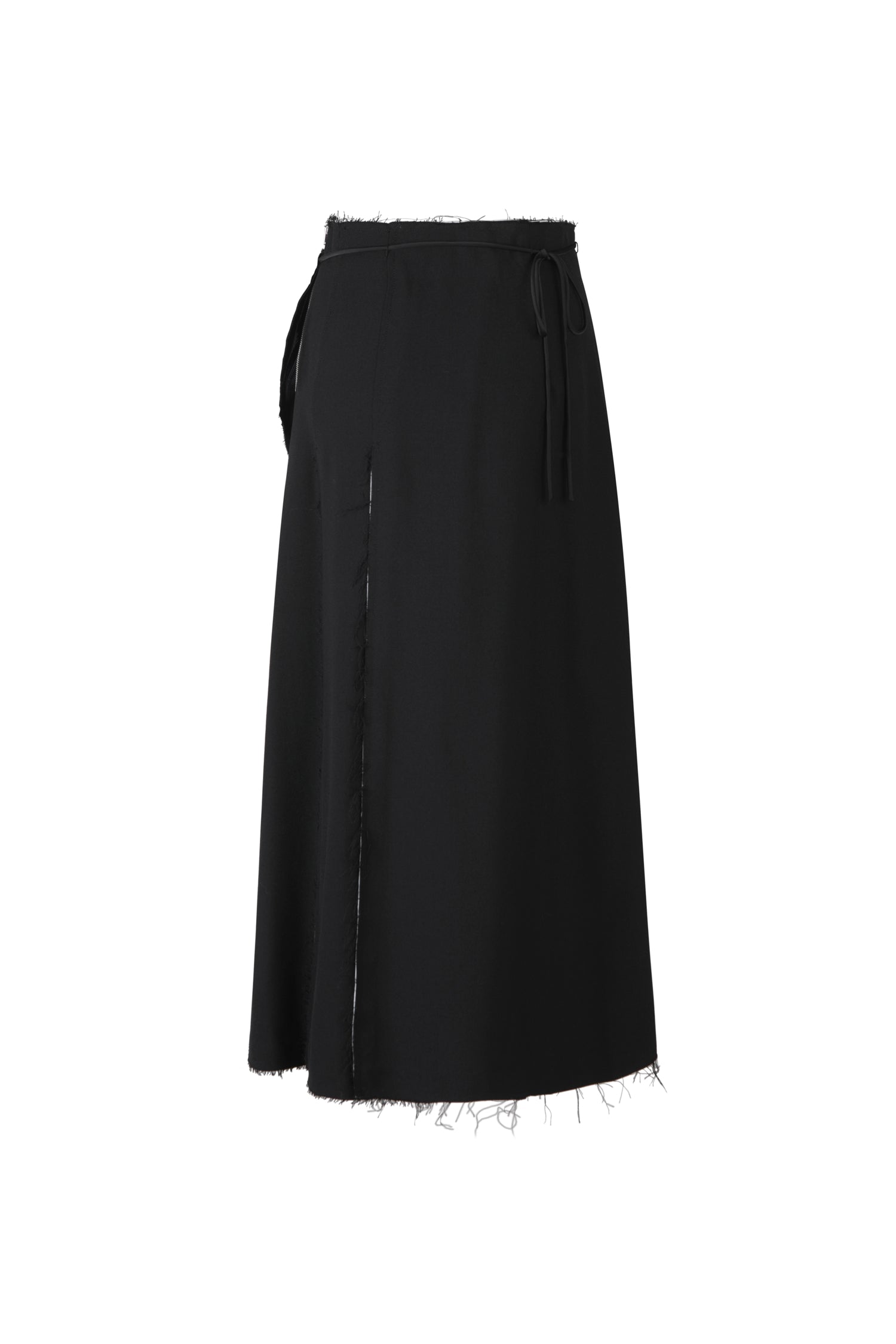 Raw Edge Detail Flare Long Skirt - Recode Global