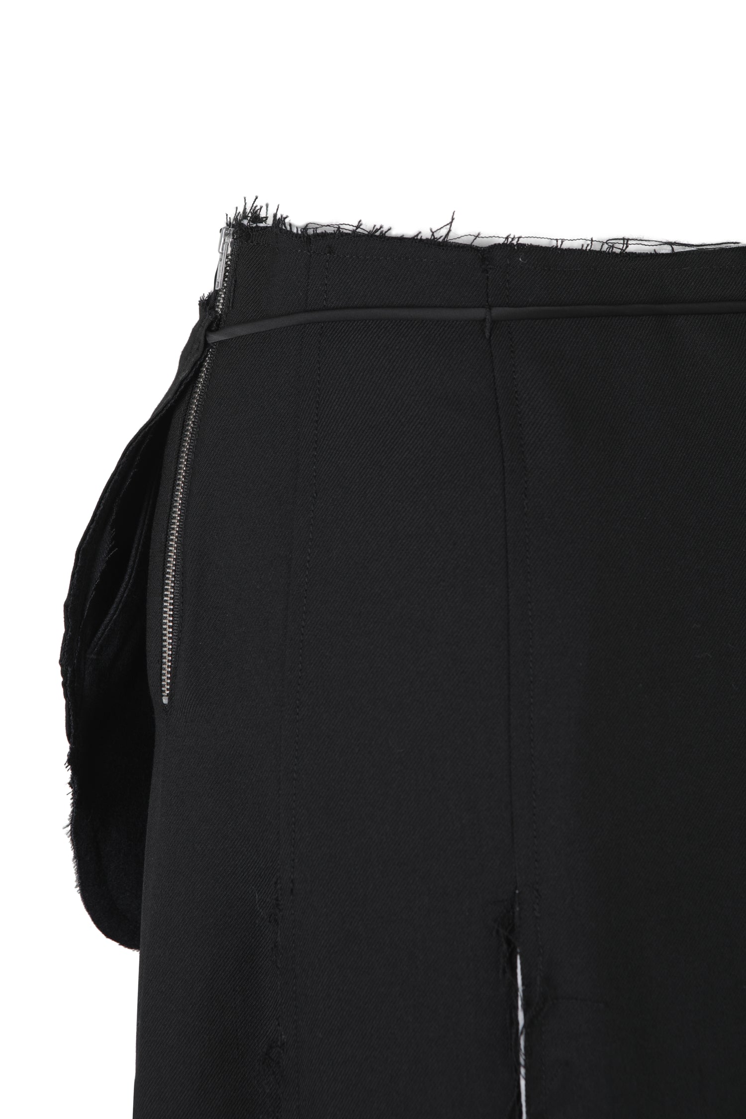 Raw Edge Detail Flare Long Skirt - Recode Global