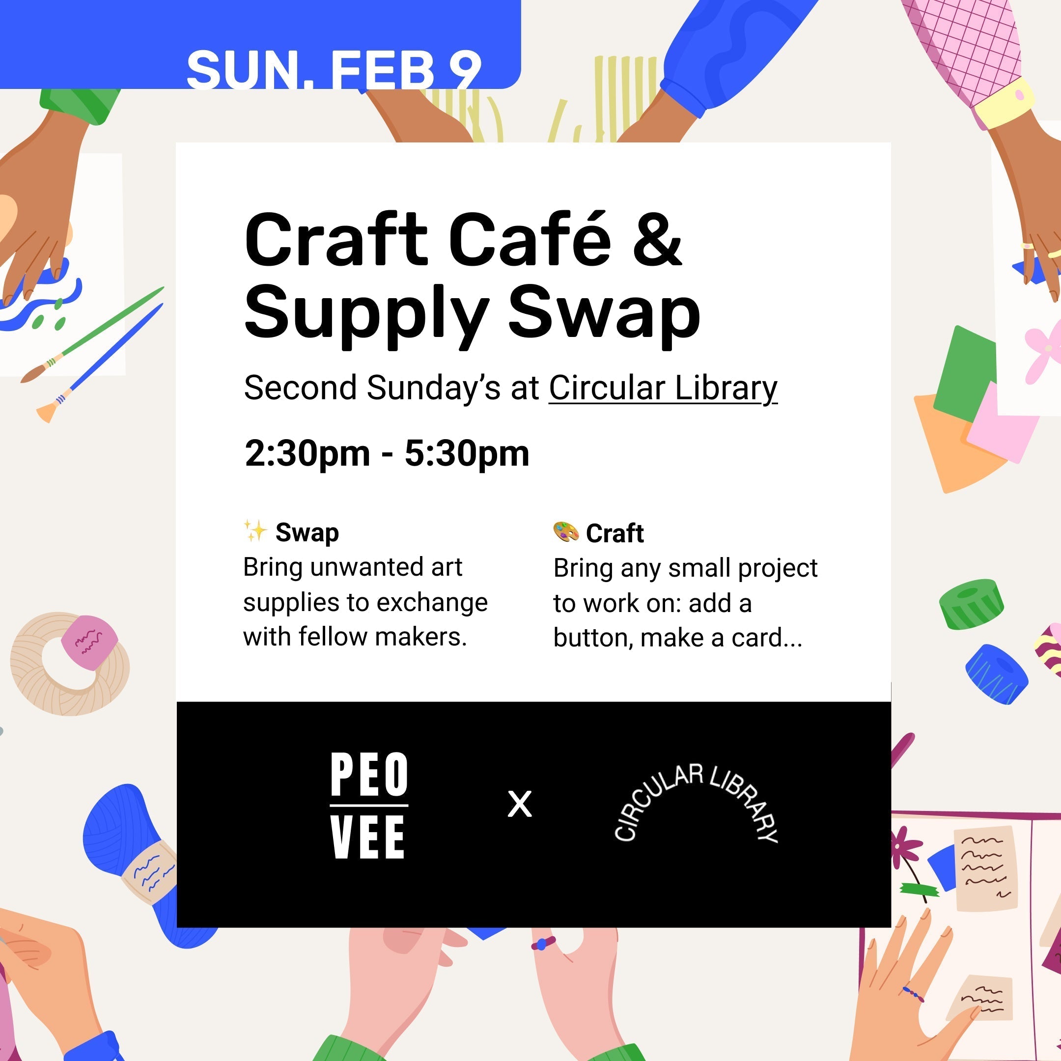 [OPEN] Second Sunday Craft Café & Supply Swap