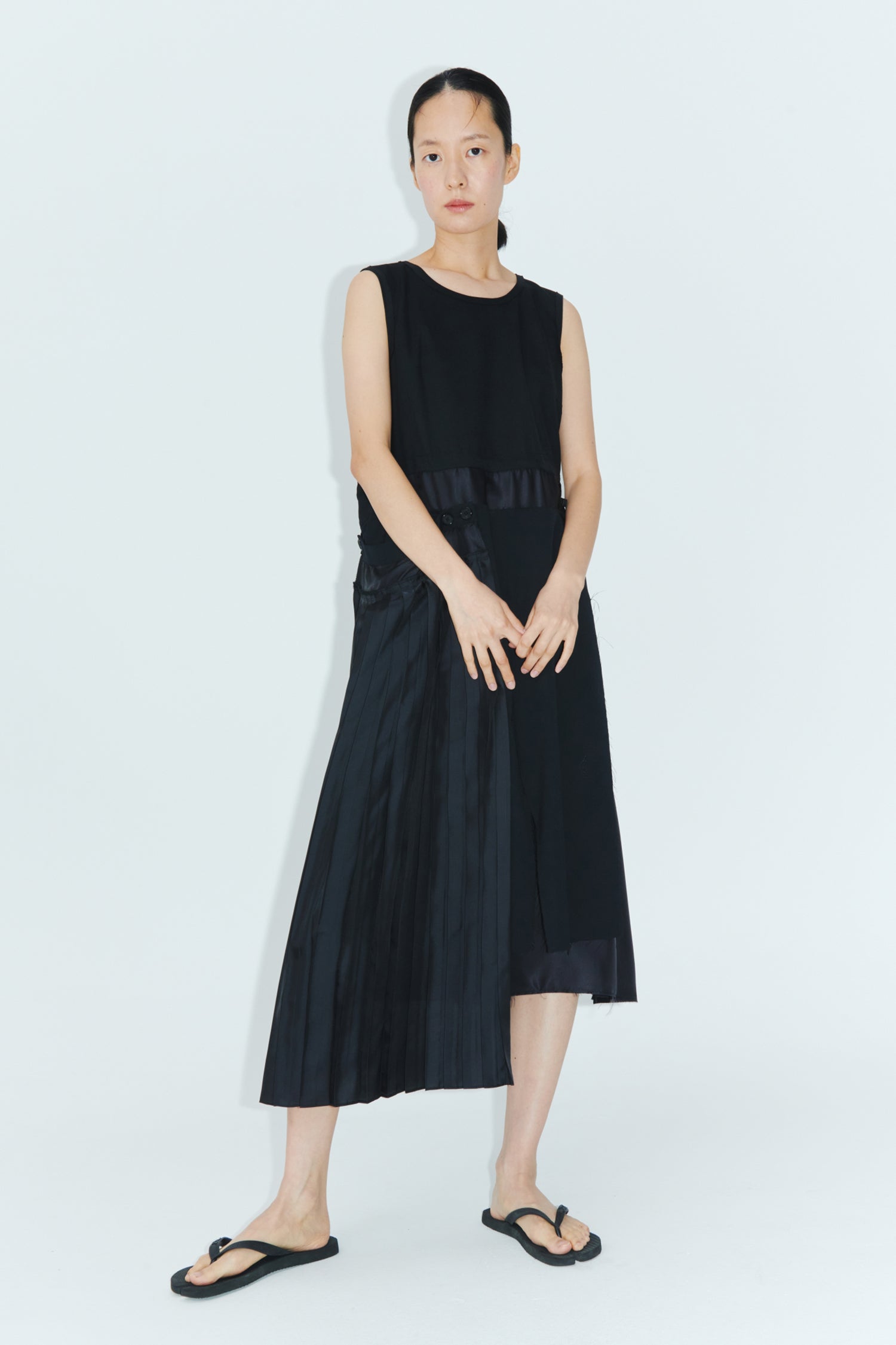 Asymmetric Pleats Dress - Recode Global