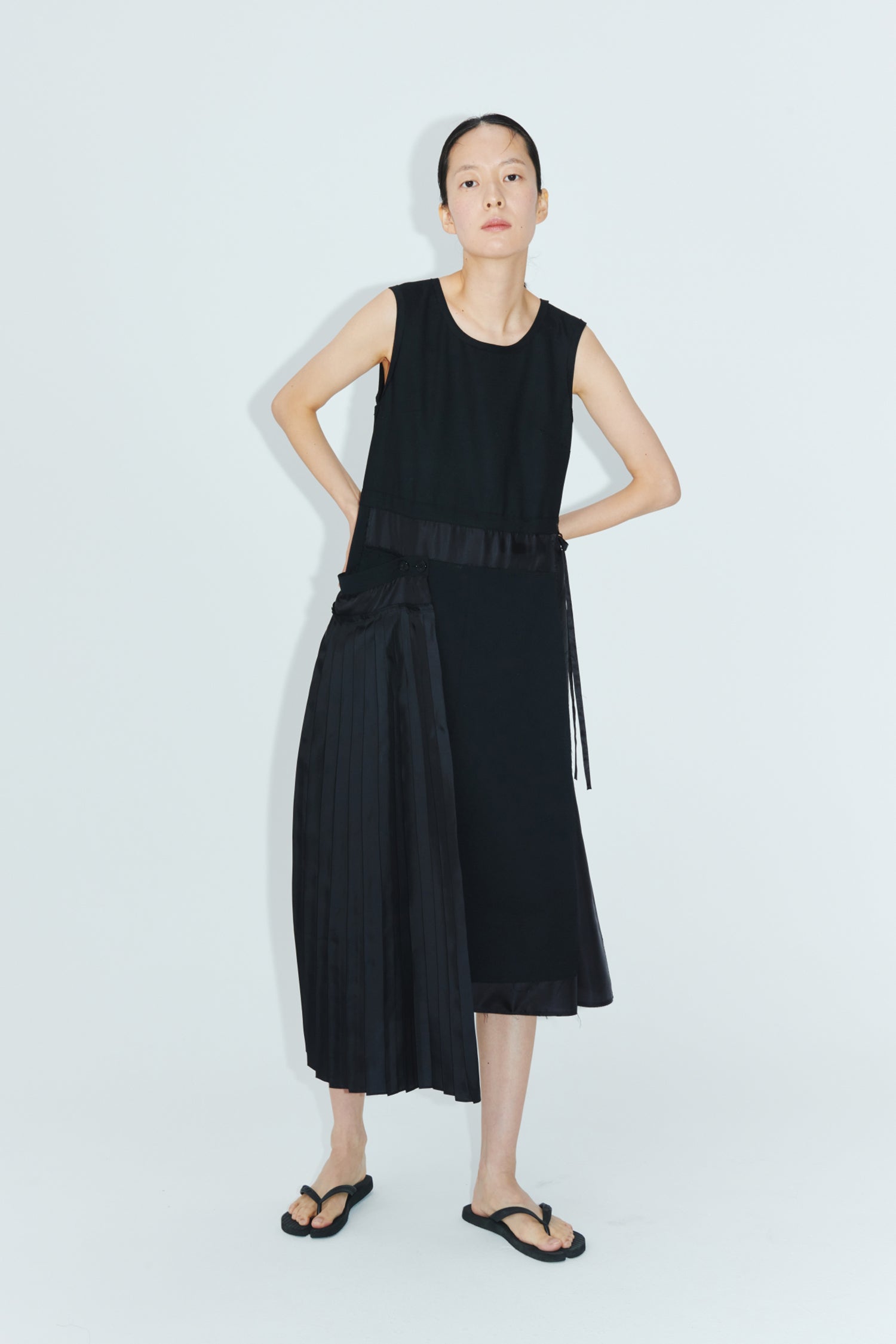 Asymmetric Pleats Dress - Recode Global