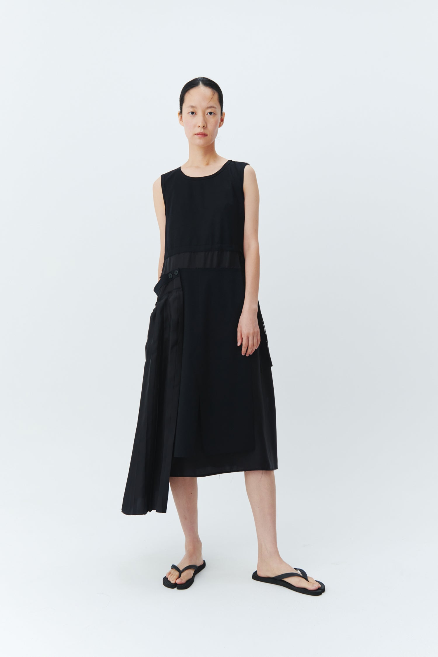 Asymmetric Pleats Dress - Recode Global