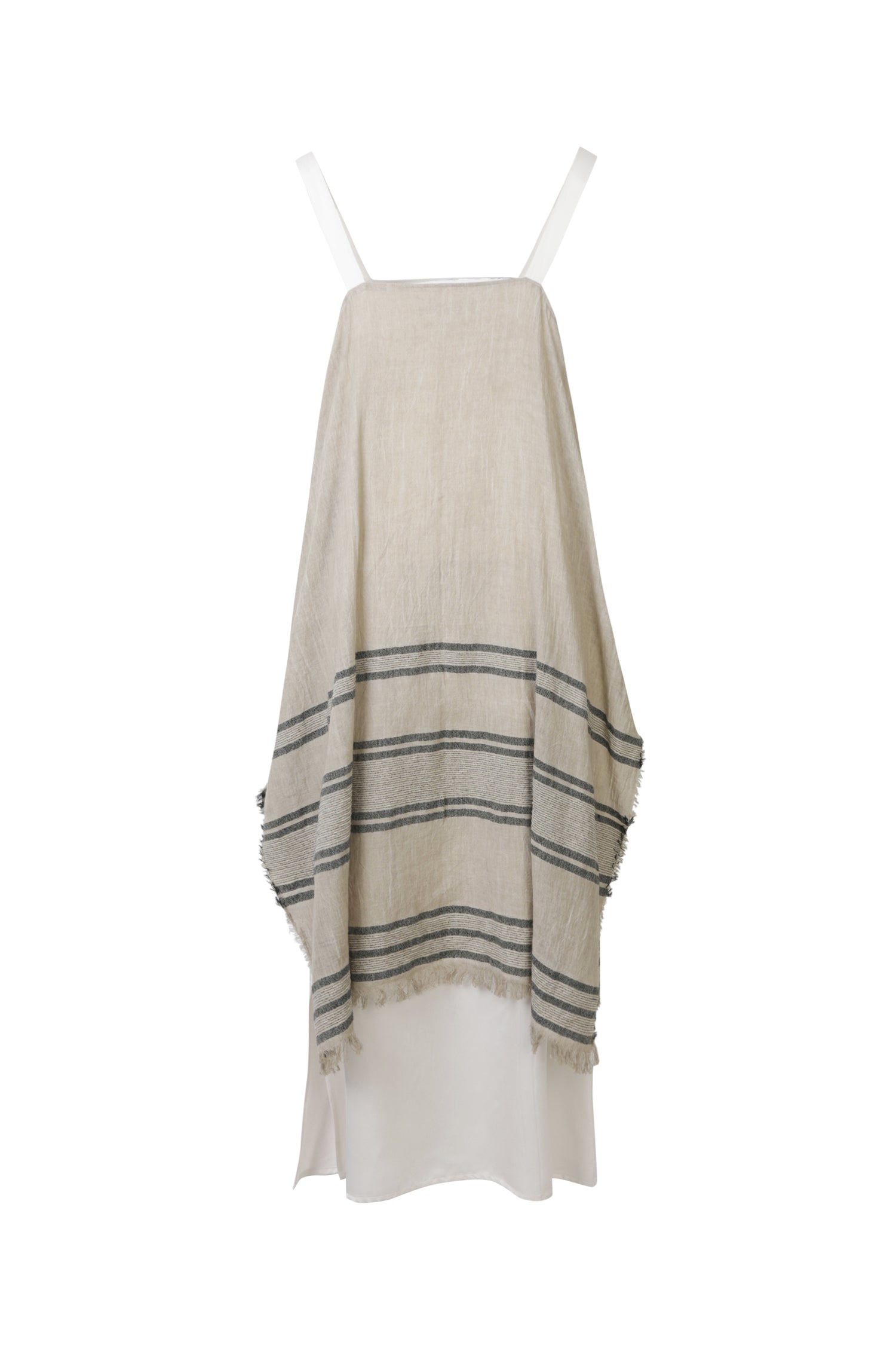 Muffler Mixed Sleeveless Long Dress - Recode Global