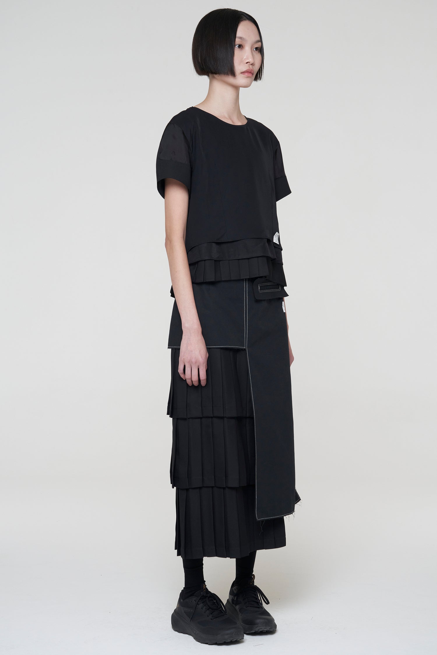 Unbalanced Pleated Skirt - Recode Global