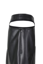 Recycled Leather Asymmetric Short Skirt - Recode Global