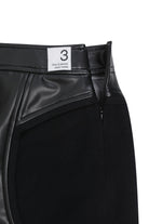 Recycled Leather Asymmetric Short Skirt - Recode Global