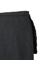 Raw Edge Detail Flare Long Skirt - Recode Global