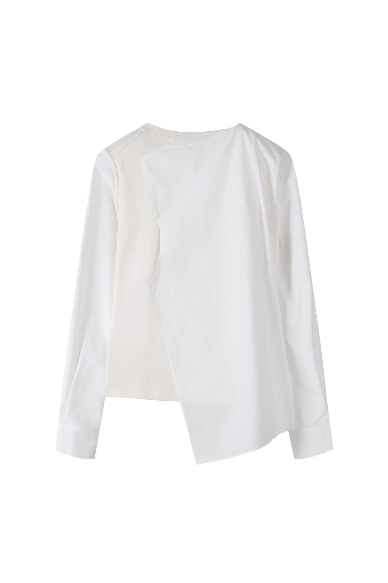 Half and Half Woven Knitted Blouse - Recode Global