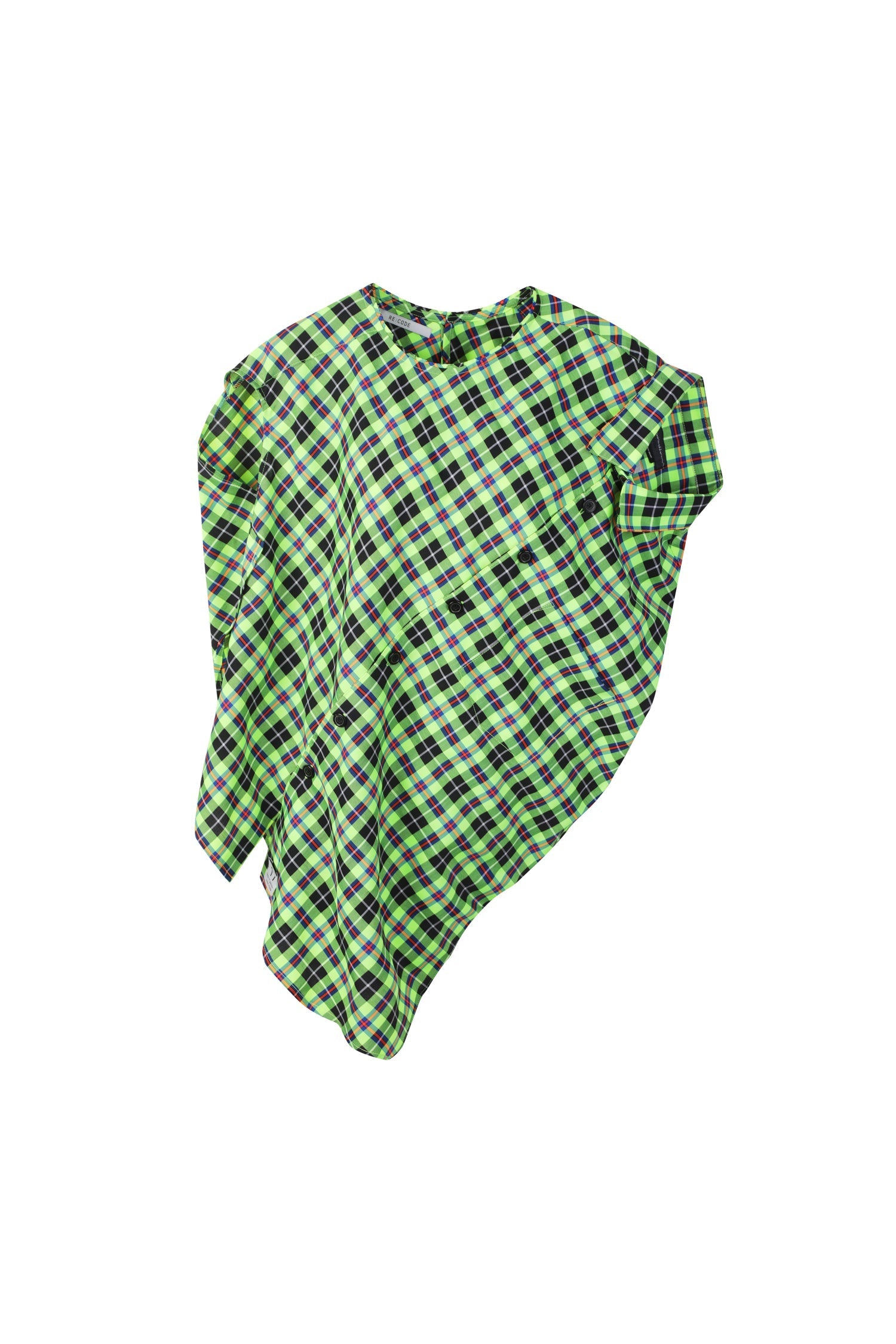 Unbalanced Green Check Shirts - Recode Global