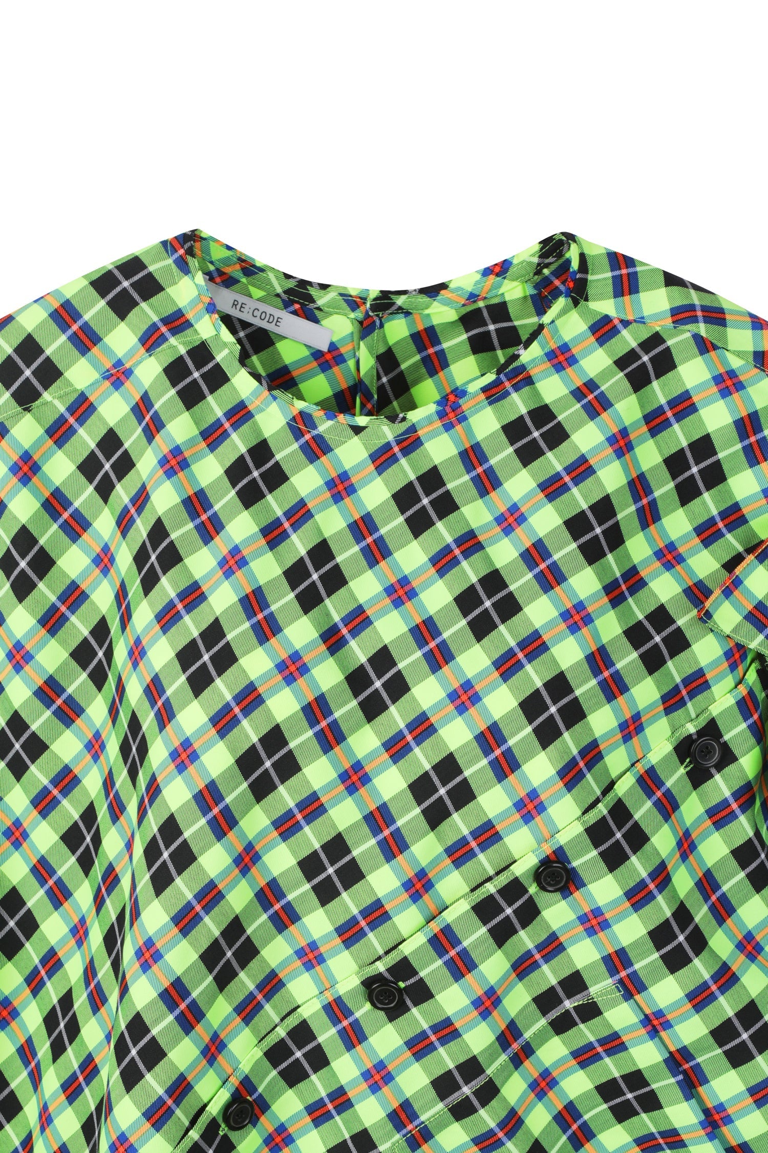 Unbalanced Green Check Shirts - Recode Global