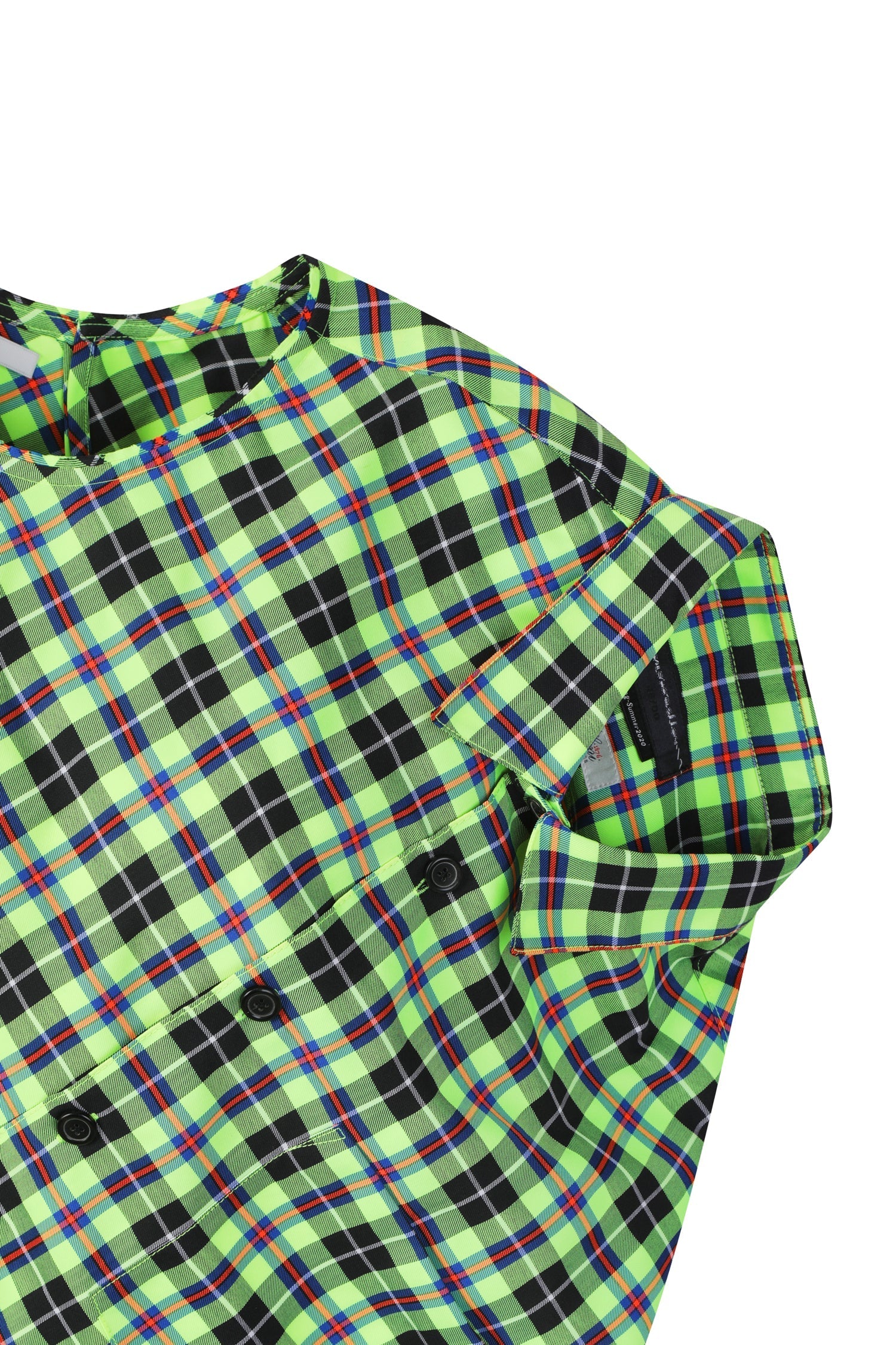 Unbalanced Green Check Shirts - Recode Global