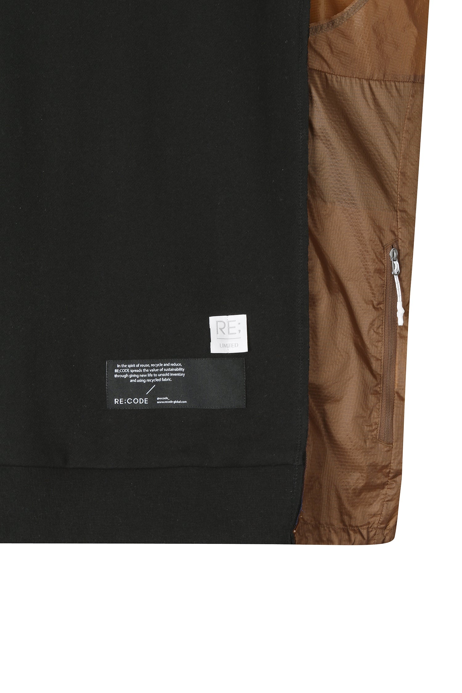 Sheer anorak patched vest - Recode Global